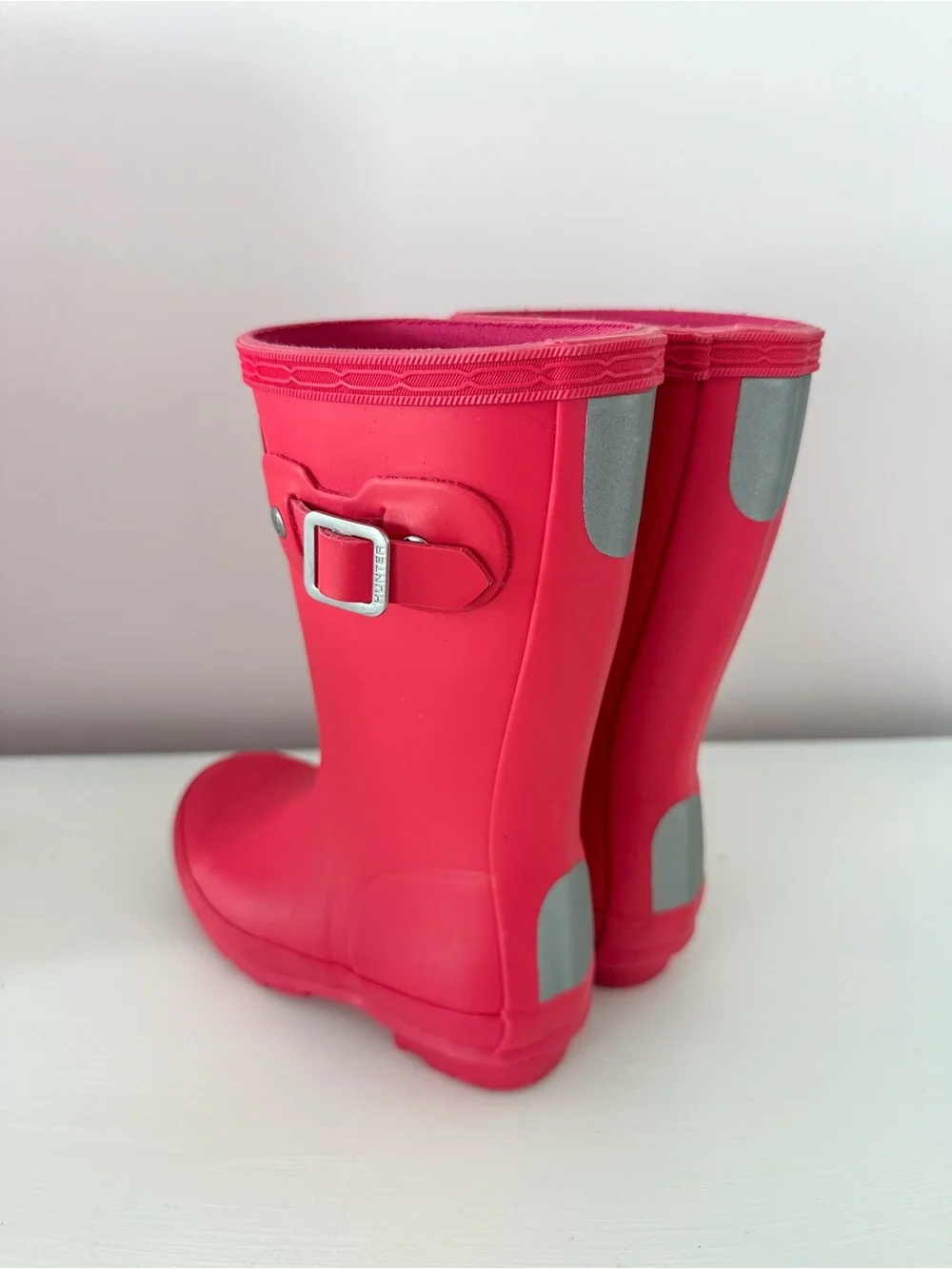 Hunter Girls US9 Classic Dark Pinkish Red Rain Boots EUC